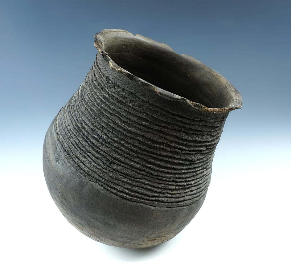 8" Tall by 6 1/2" Wide Ancient Southwestern Pottery Vessel recovered in New Mexico.