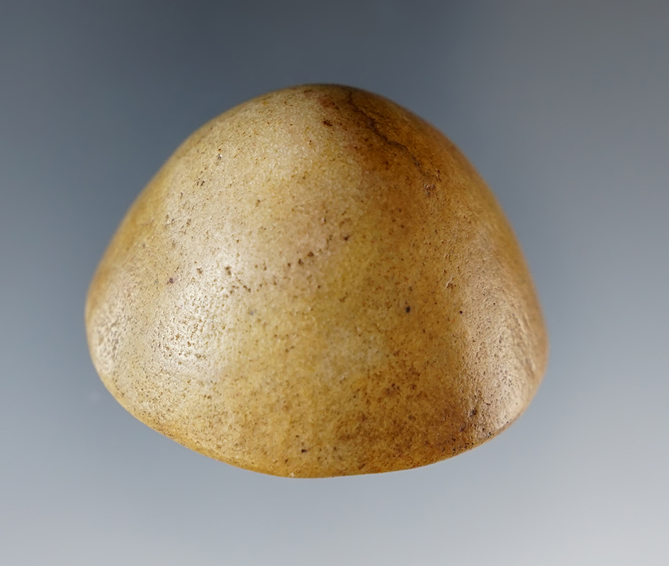 Rare! 1 3/4" Diameter Cone made from beautifully polished Flint. Found in Hamilton Co., Ohio