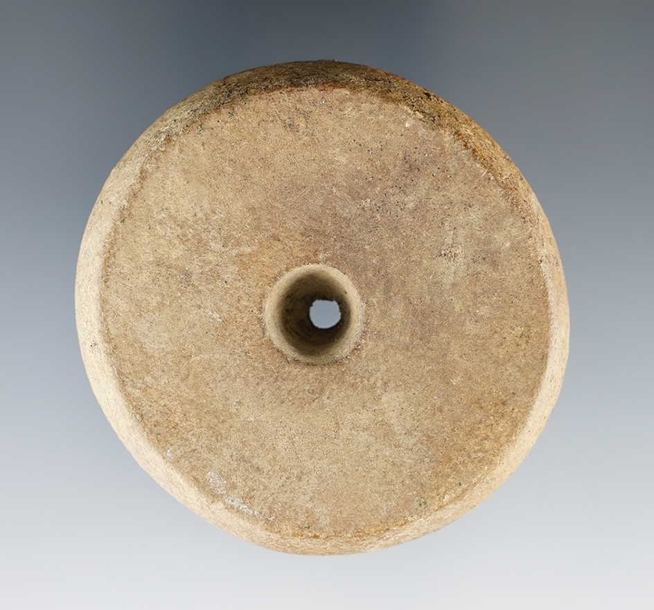 Beautifully patinated 2 1/8" Perforated Ft. Ancient Discoidal found at the Fox Field Site