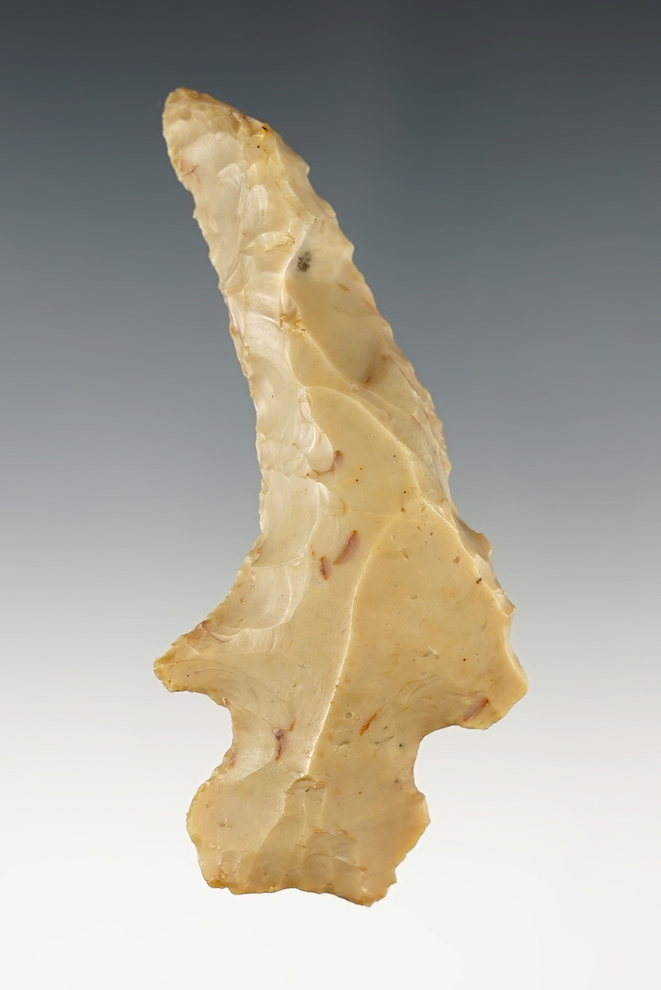 Classic! 3 1/2" Flint Ridge Flint Hafted Shaft Scraper found in Butler Co., Ohio. Pictured!