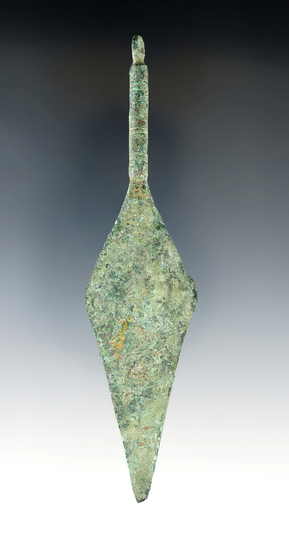 5" Beautifully styled Roman Bronze Spear Point Pendant in nice condition for age.