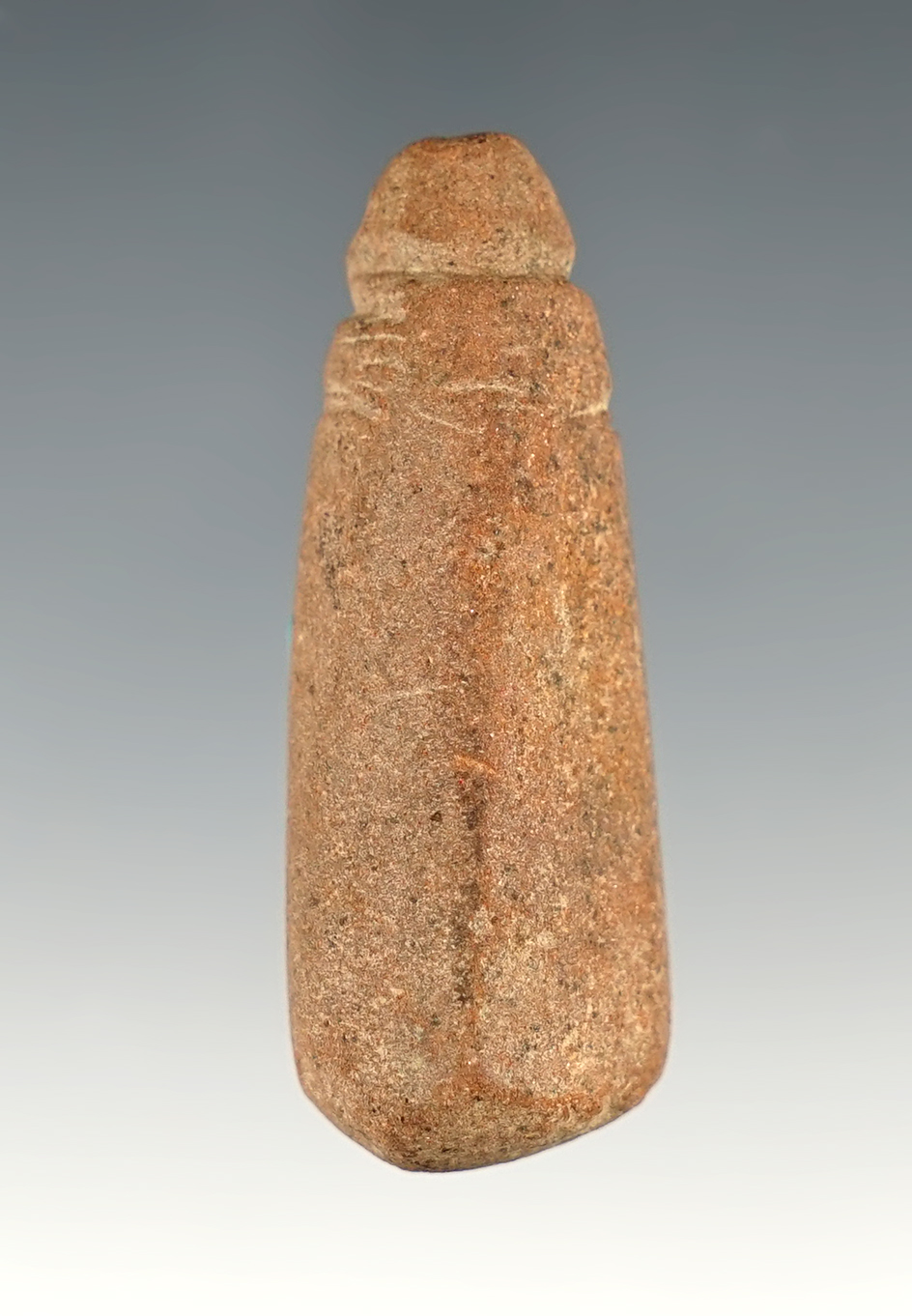 2" Sandstone Grooved Plummet or Pendant found in the Southwestern US.