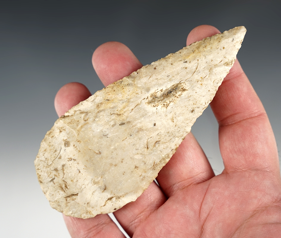 Well made 4 9/16" Cobbs Blade that is lightly beveled. Found in Saline Co., Missouri.