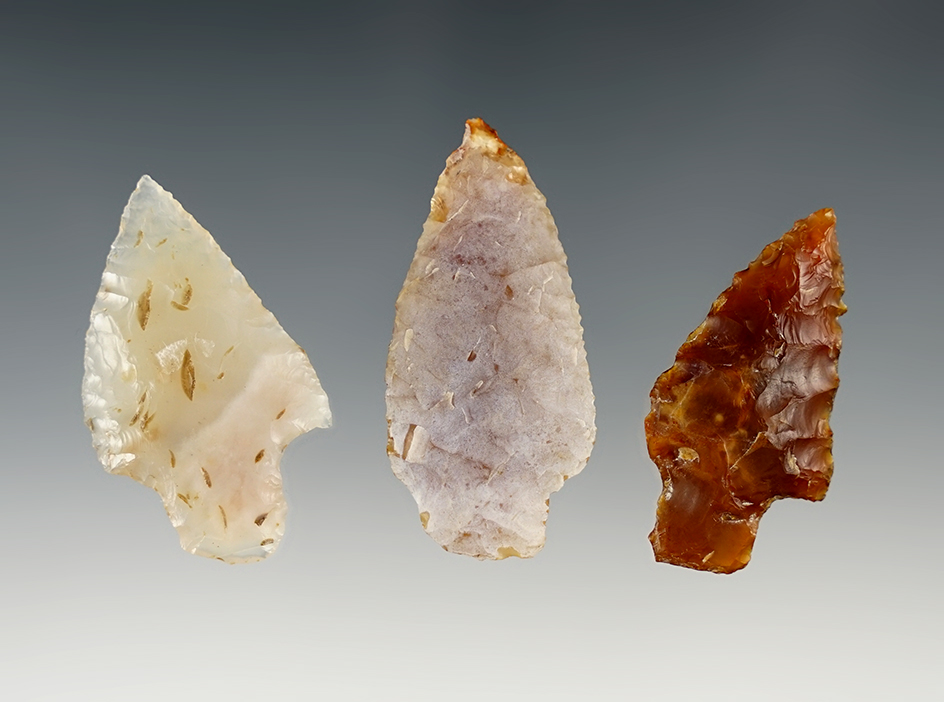 Set of 3 Shaniko points found in Umatilla Co., Oregon. The largest is 2".