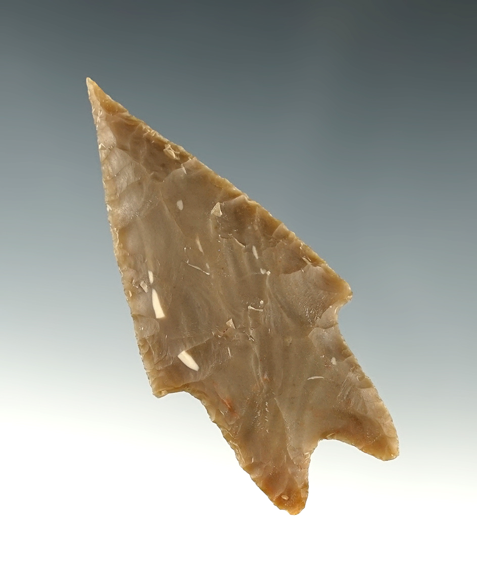 Fine 3" Pedernales found in Bandera Co., Texas. Ex. Bill Arnold. Comes with a Rogers COA.