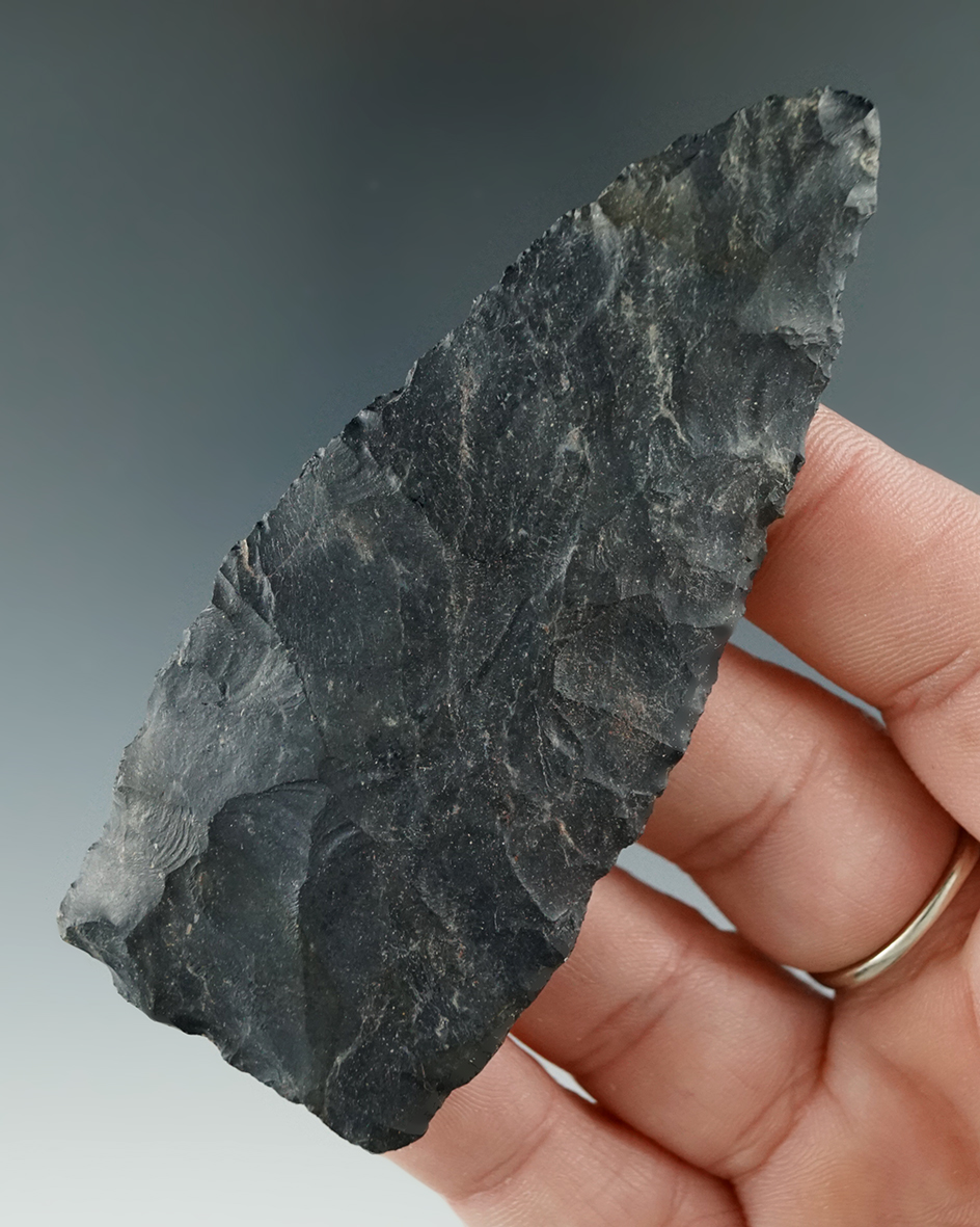 3 7/16" Coshocton Flint Knife found in Michigan.