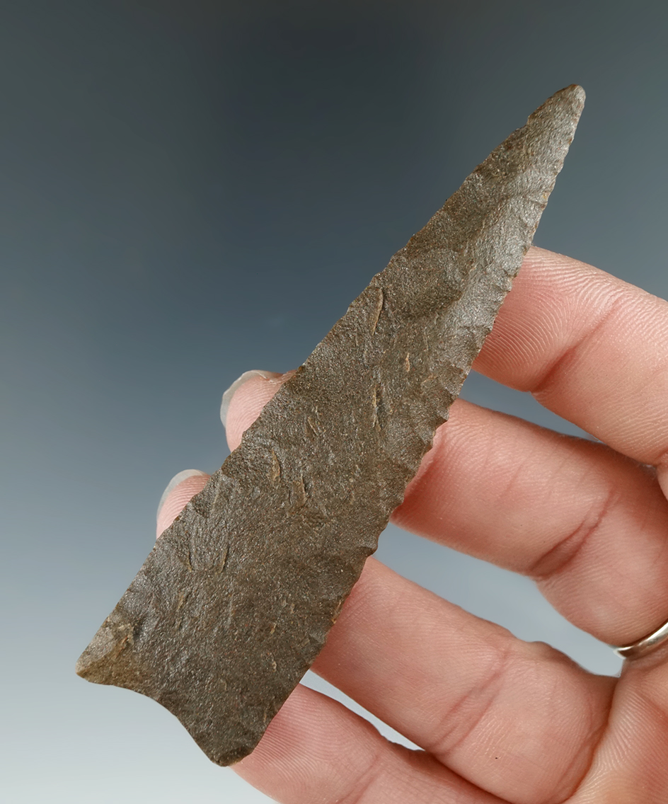 3 1/4" Dalton found by Max Drumm in Atoka Co., Oklahoma. Comes with a Rogers COA.