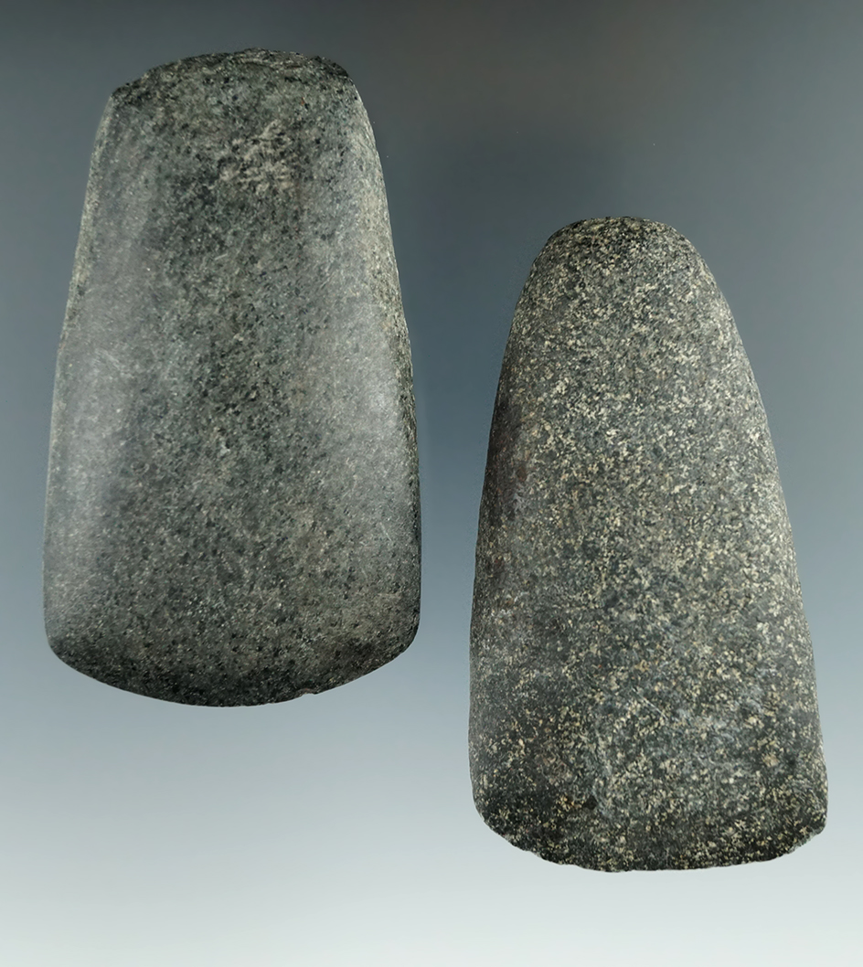 Pair of Michigan Celts in excellent condition, both around 3 5/8" long.