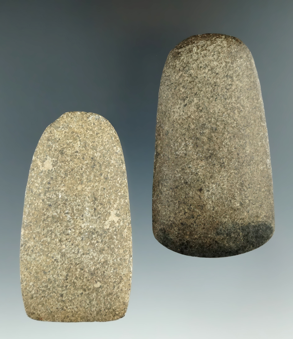 Pair of Celts in excellent condition found in Michigan. Largest is 3 1/2".