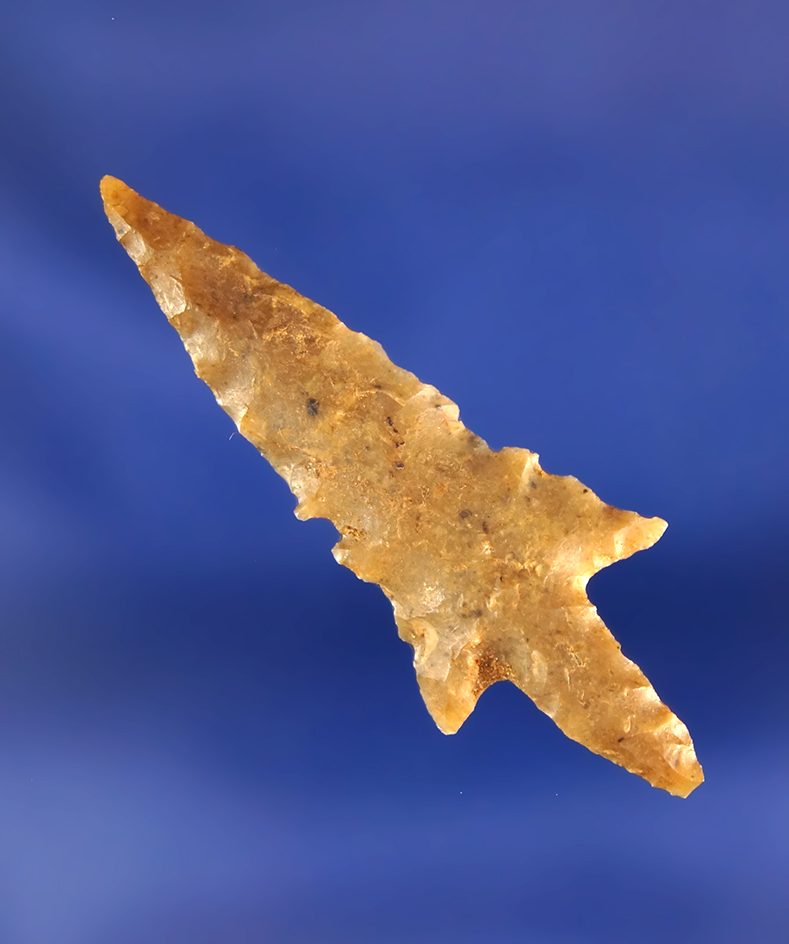 1 11/16" Perdiz point found in Texas in excellent condition.