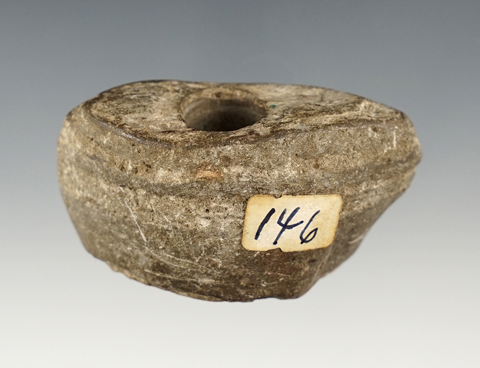 2 3/8" Maryland Bannerstone - fully drilled.