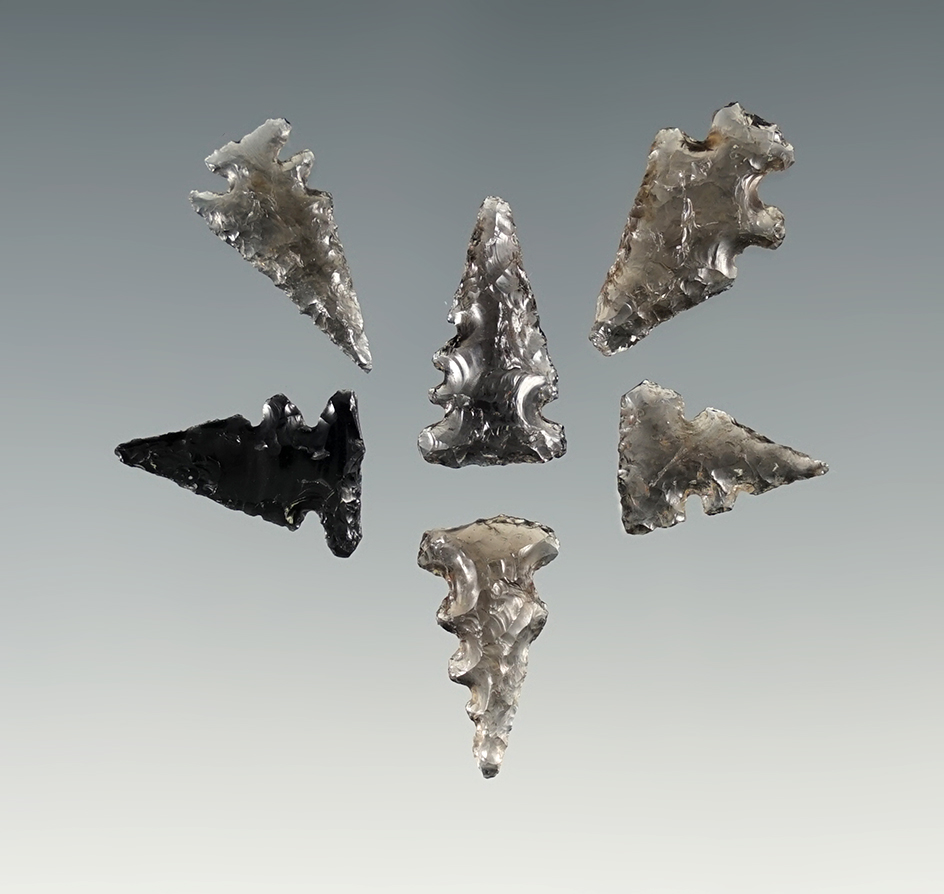 Set of 6 Dry Pong points - New Mexico. Largest is 3/4".