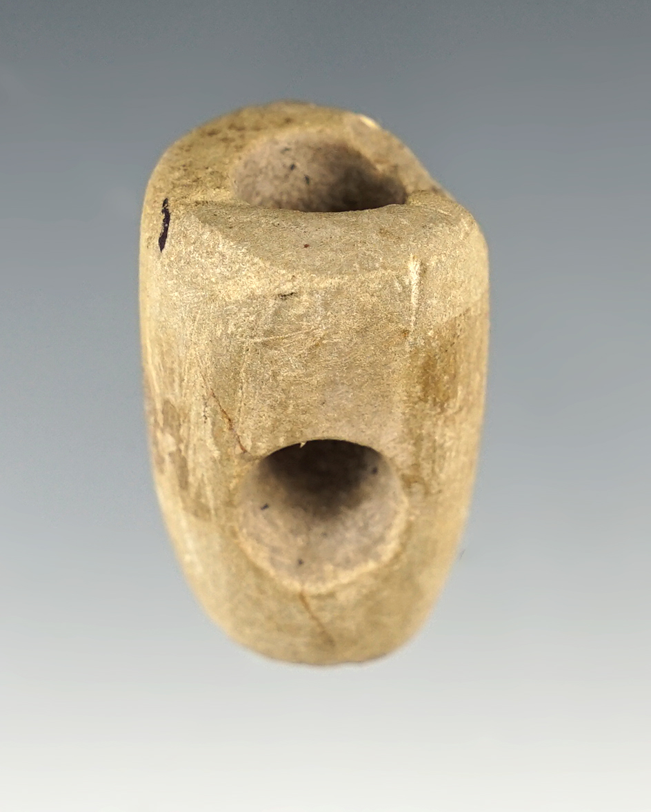 Nice 1 5/16" tall Sandstone Vase Pipe - Brown Co., Ohio.