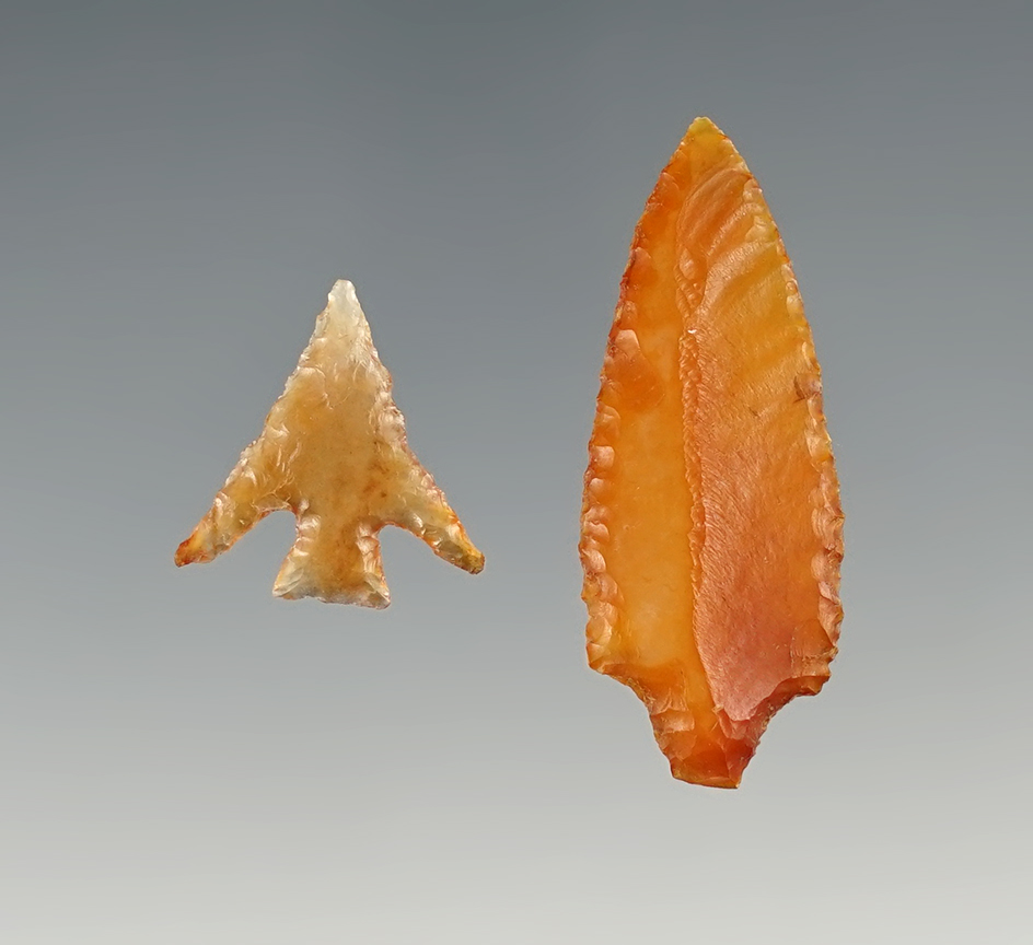Pair of Washington points. One has a COA.