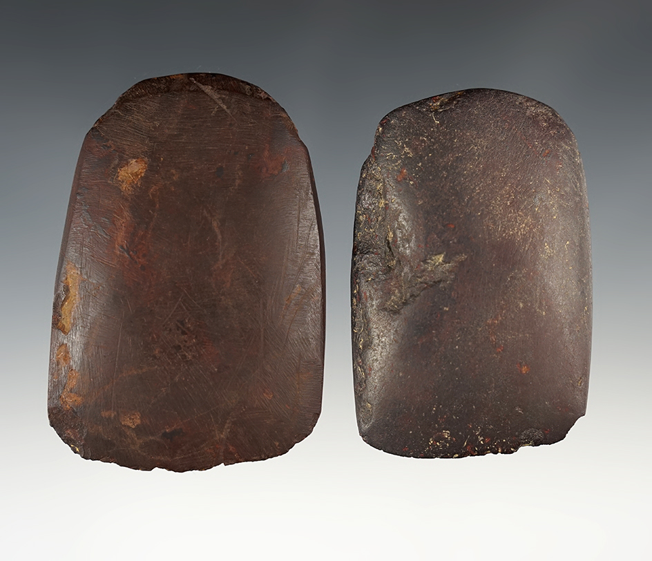 Pair of Ohio Hematite Celts. The largest is 3 1/4".