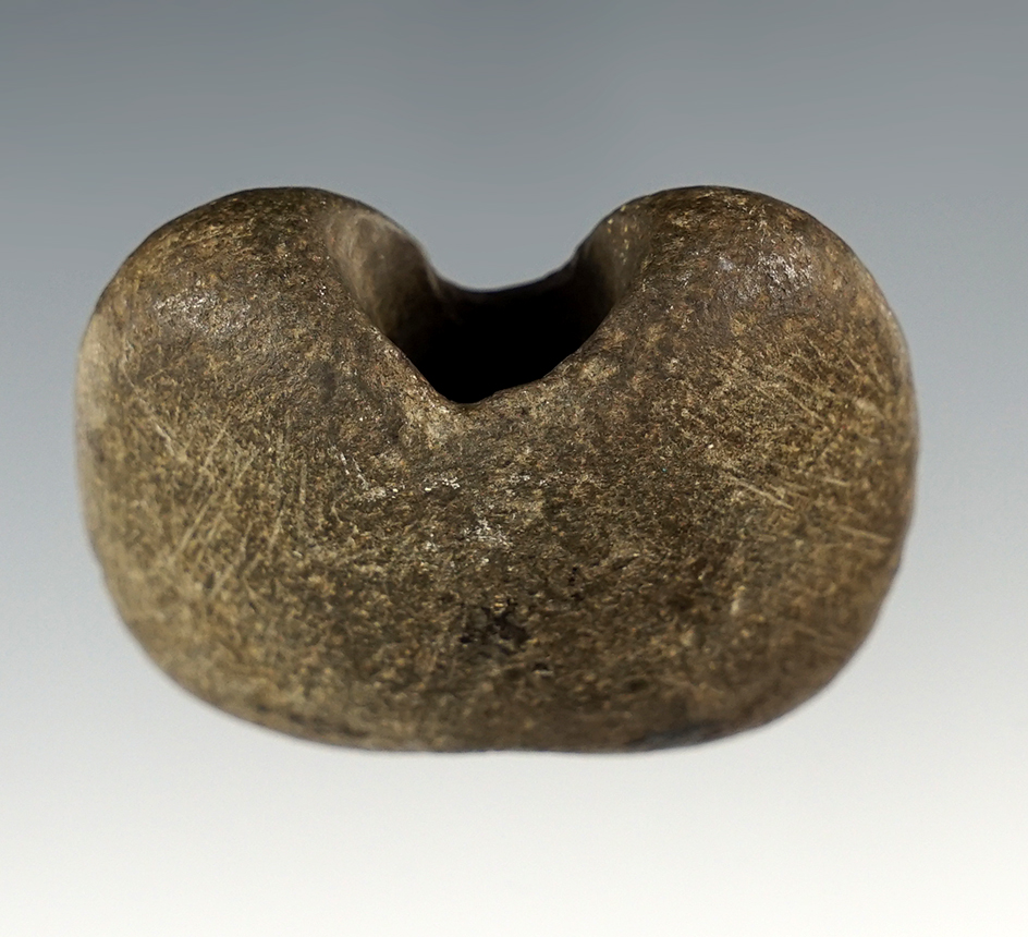 Miniature 1 15/16" wide Ohio Bannerstone - well patinated.