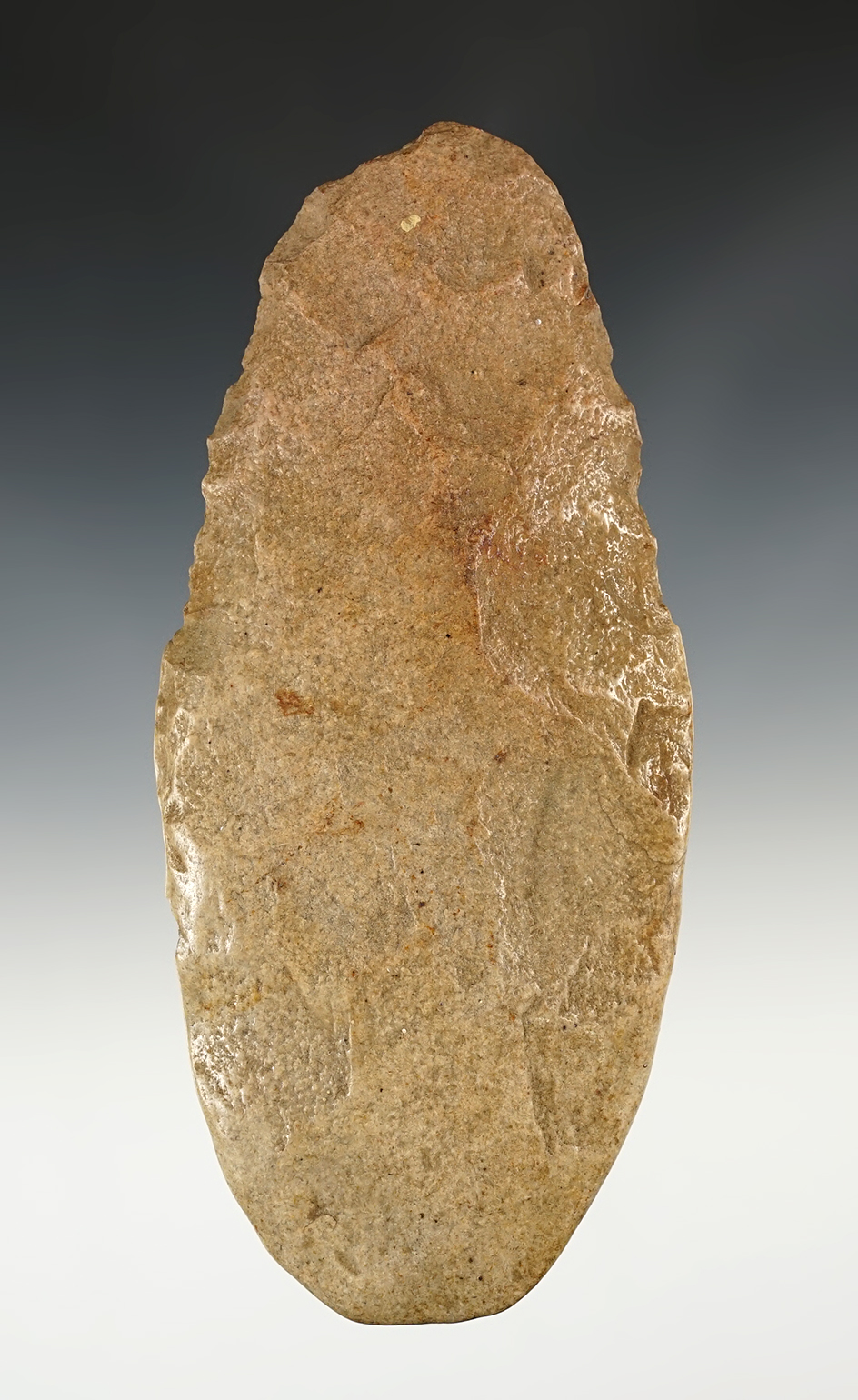 6 7/16" Indiana/Illinois Hoe made from Mill Creek chert.