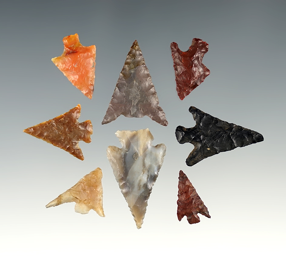 Set of 8 Gem points - Columbia River area.