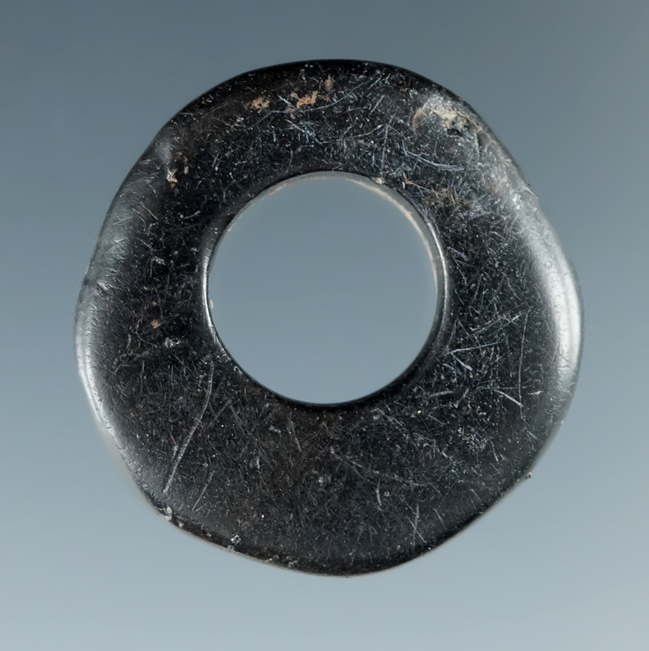 15/16" drilled steatite ring found near the Columbia River.