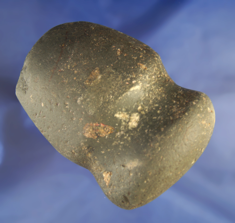 3 7/8" full grooved Axe found in Ohio. Ex. Ron Sauer collection.