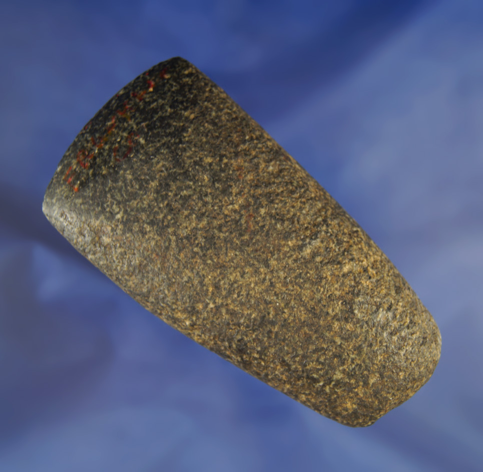 3 5/8" Hardstone Celt with excellent polish found in Ohio. Ex. Ron Sauer collection.