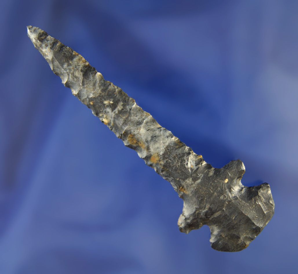 3 1/2" Highly Colored Coshocton Dovetail Drill found in Fairfield Co., Ohio. Bennett COA.