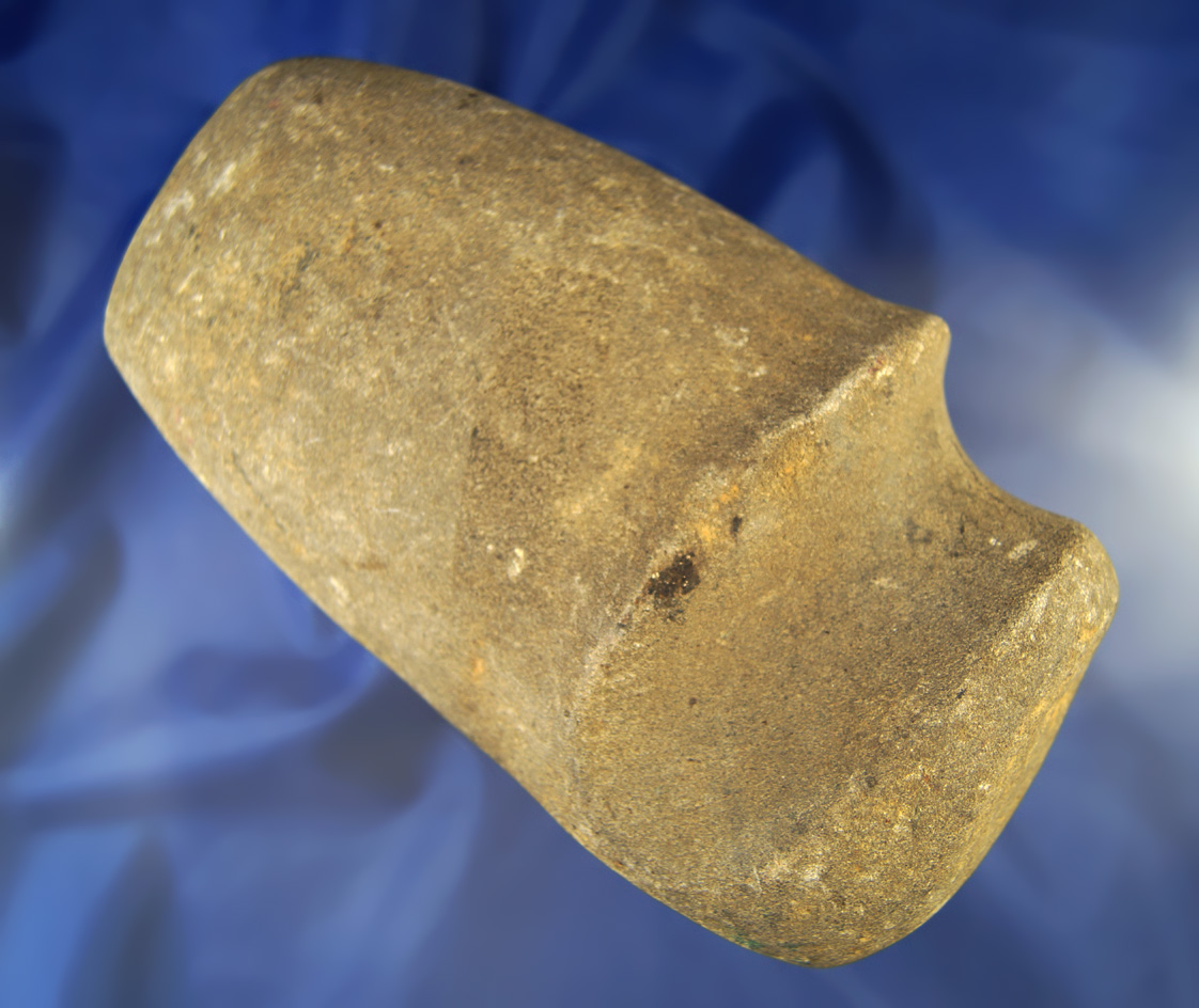 Big! 7 7/8" long 3/4 grooved Axe found in Illinois. Comes with a Bennett COA.