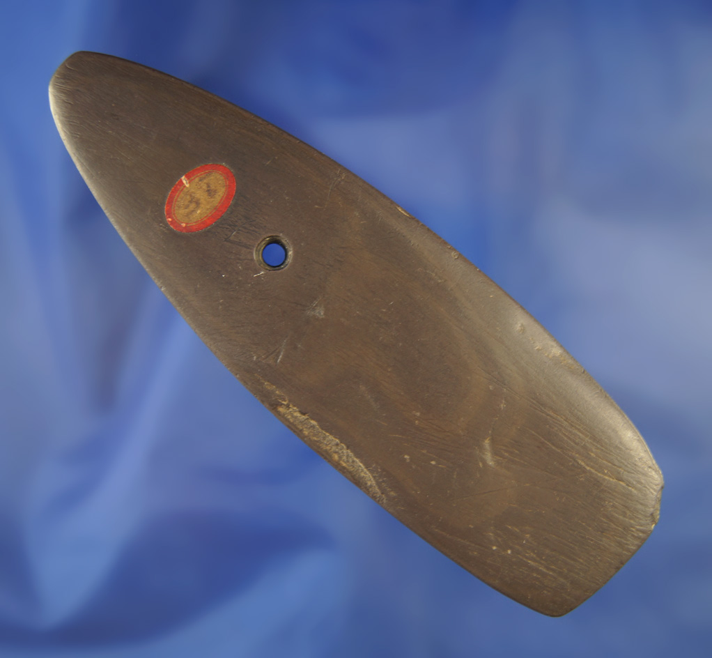 Thin 4 13/16" Intrusive Mound Trapezoidal Pendant found in Wood Co., Ohio