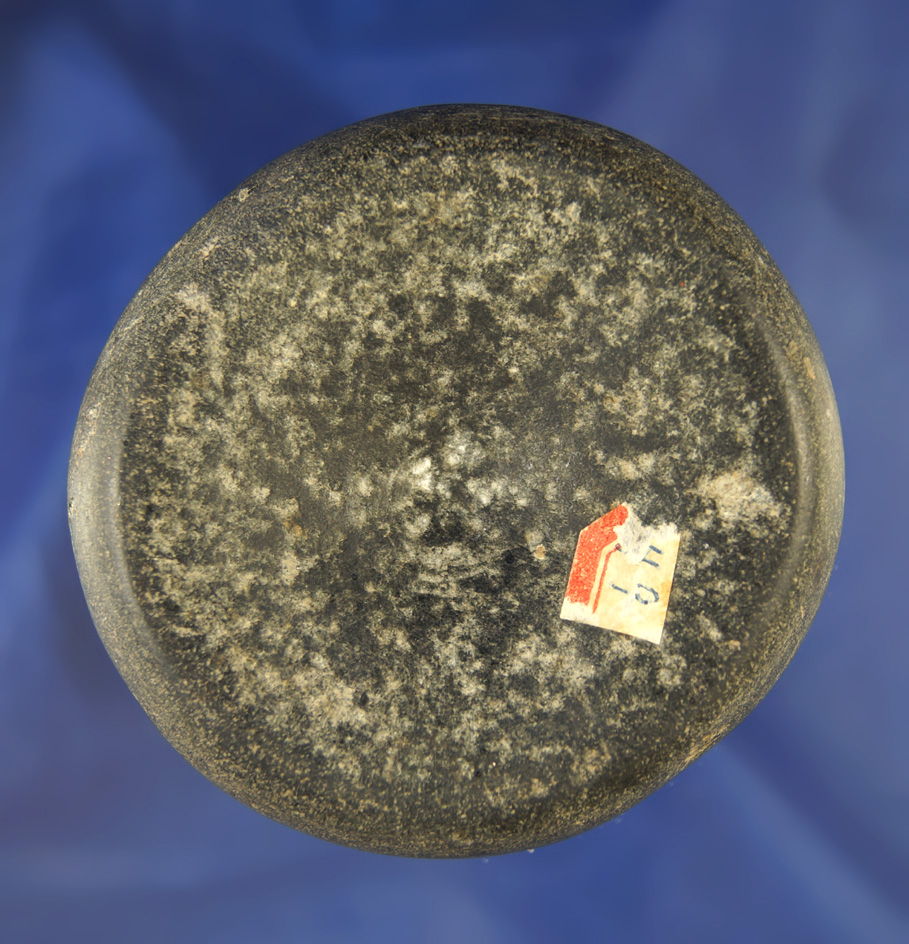 2 5/8" black Hardstone Discoidal found in Mercer Co.,  Ohio. Comes with a Bennett COA.