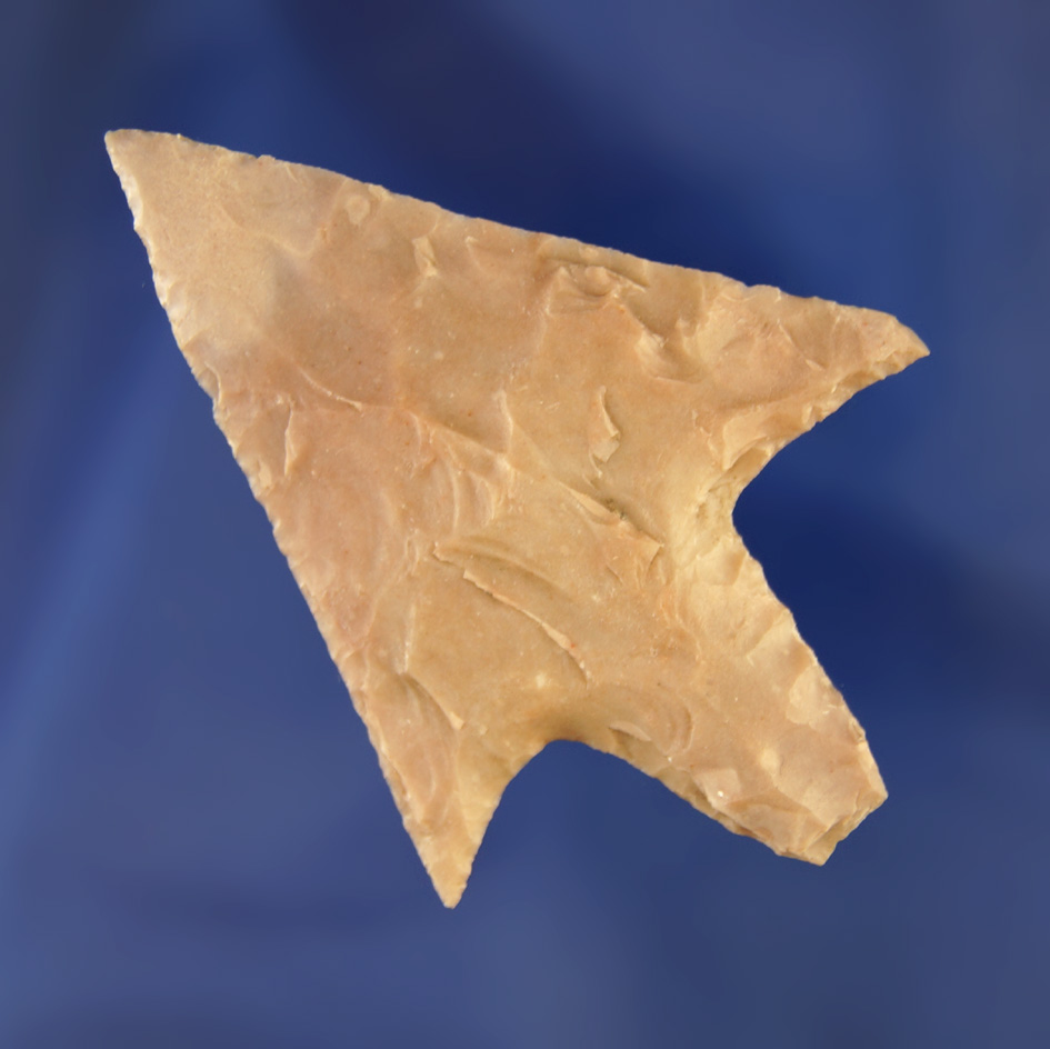 Exceptional! 2 3/8" Langtry found in Uvalde Co.,  Texas. Ex. Steve Smith. Davis G-9 COA.