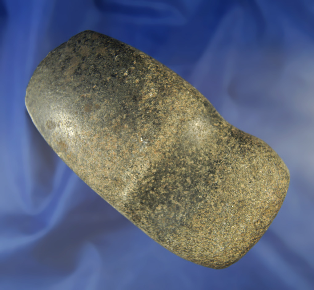 Nicely styled and well polished 5 3/16" long 3/4 grooved Axe found in Ohio.