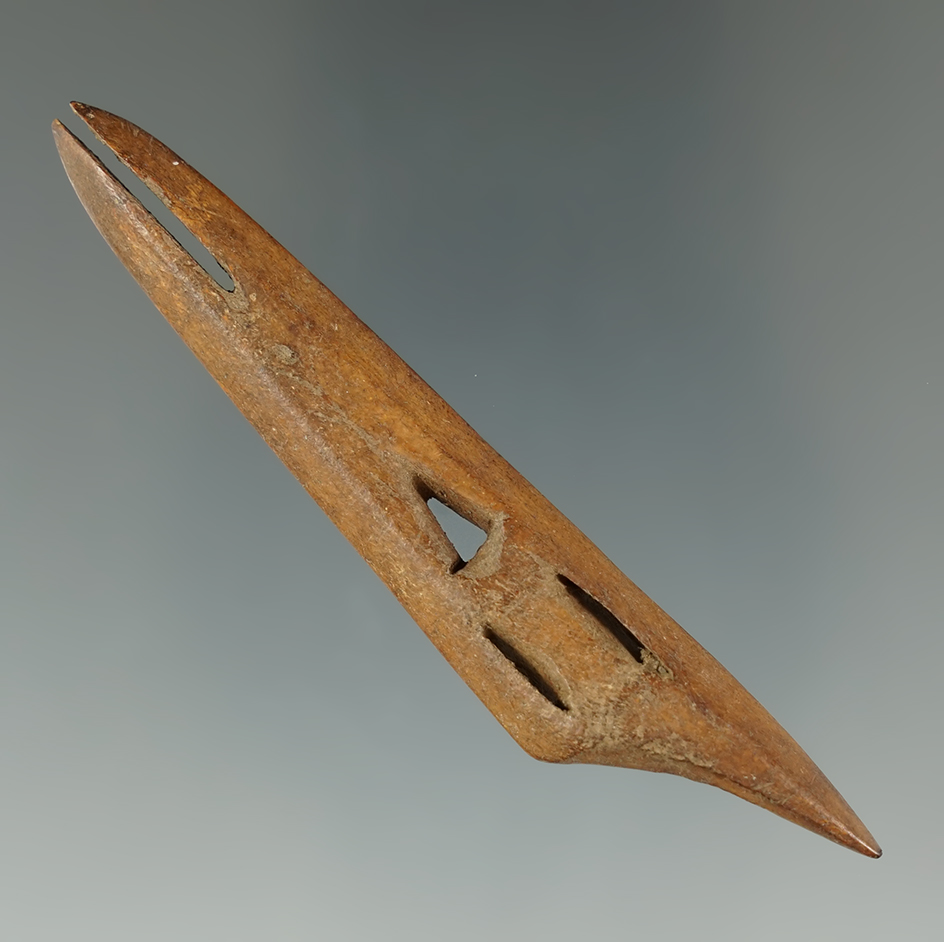 Well-crafted 3 5/16" Ivory Inuit Harpoon Toggle recovered in Alaska.