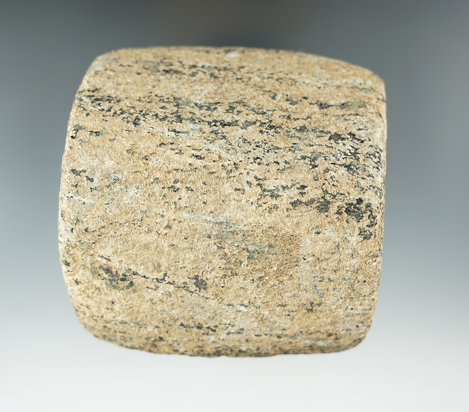 3 3/8" x 3 1/2" Black and white Gneiss Preform Banner. Found in Licking Co., Ohio.