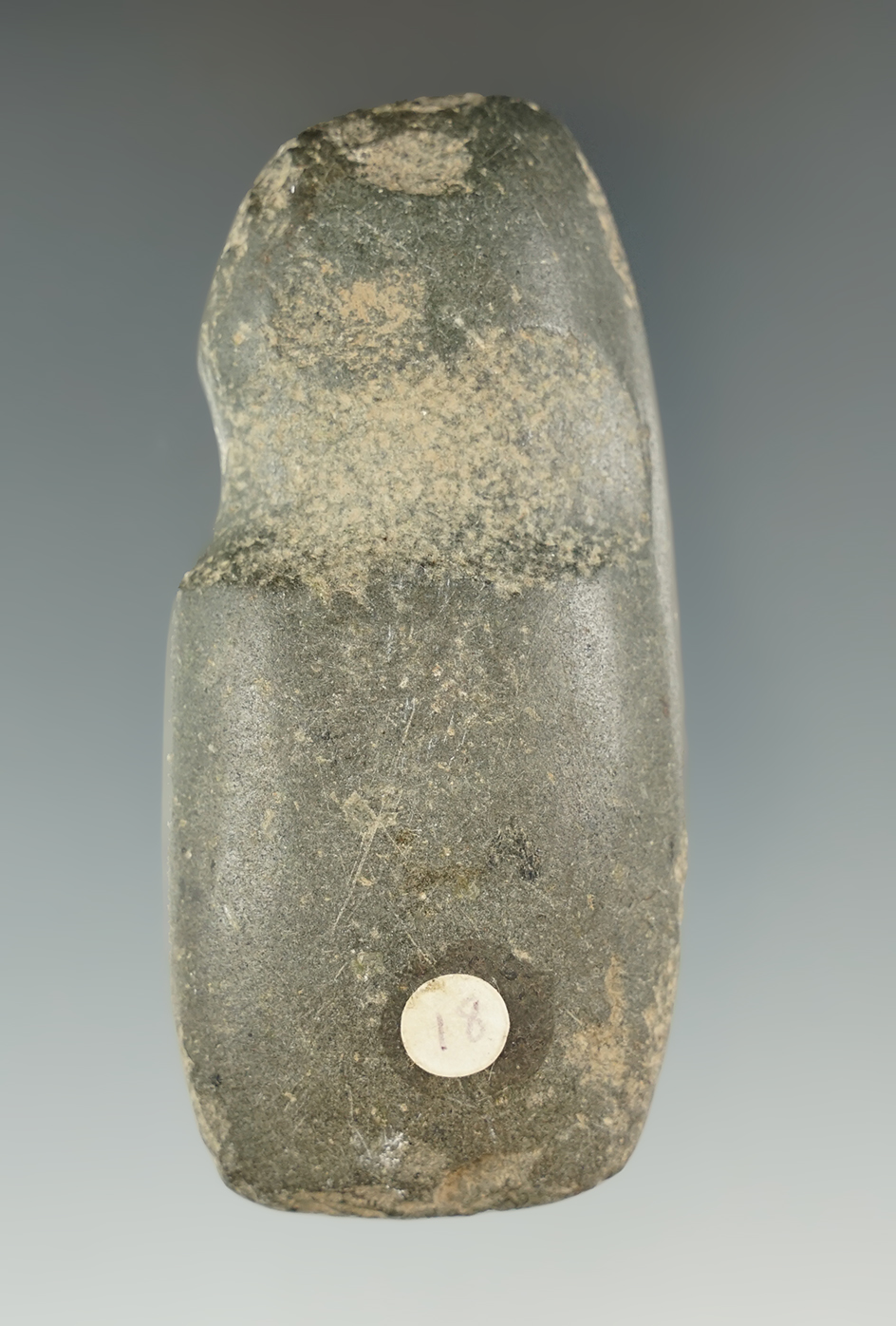 3 3/8" Miniature 3/4 grooved Axe found in Laguna New Mexico.