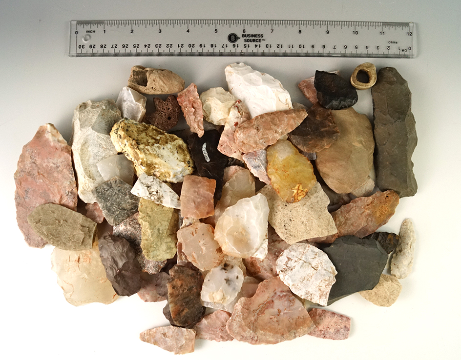 Large group of blanks, scrapers, knives and tools all found in Utah. Most have a degree of damage.