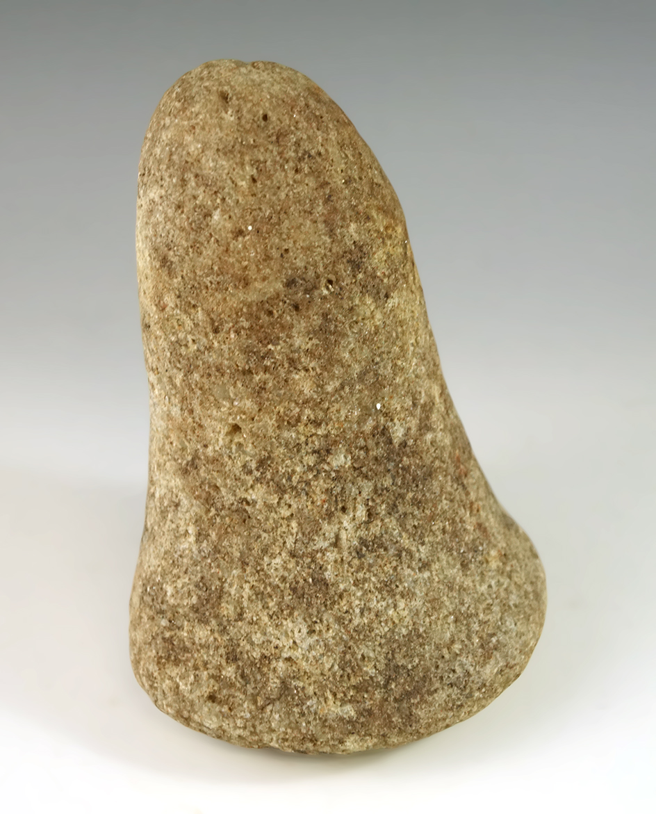 5" tall while patinated Bell Pestle made from quartz found in Ohio.