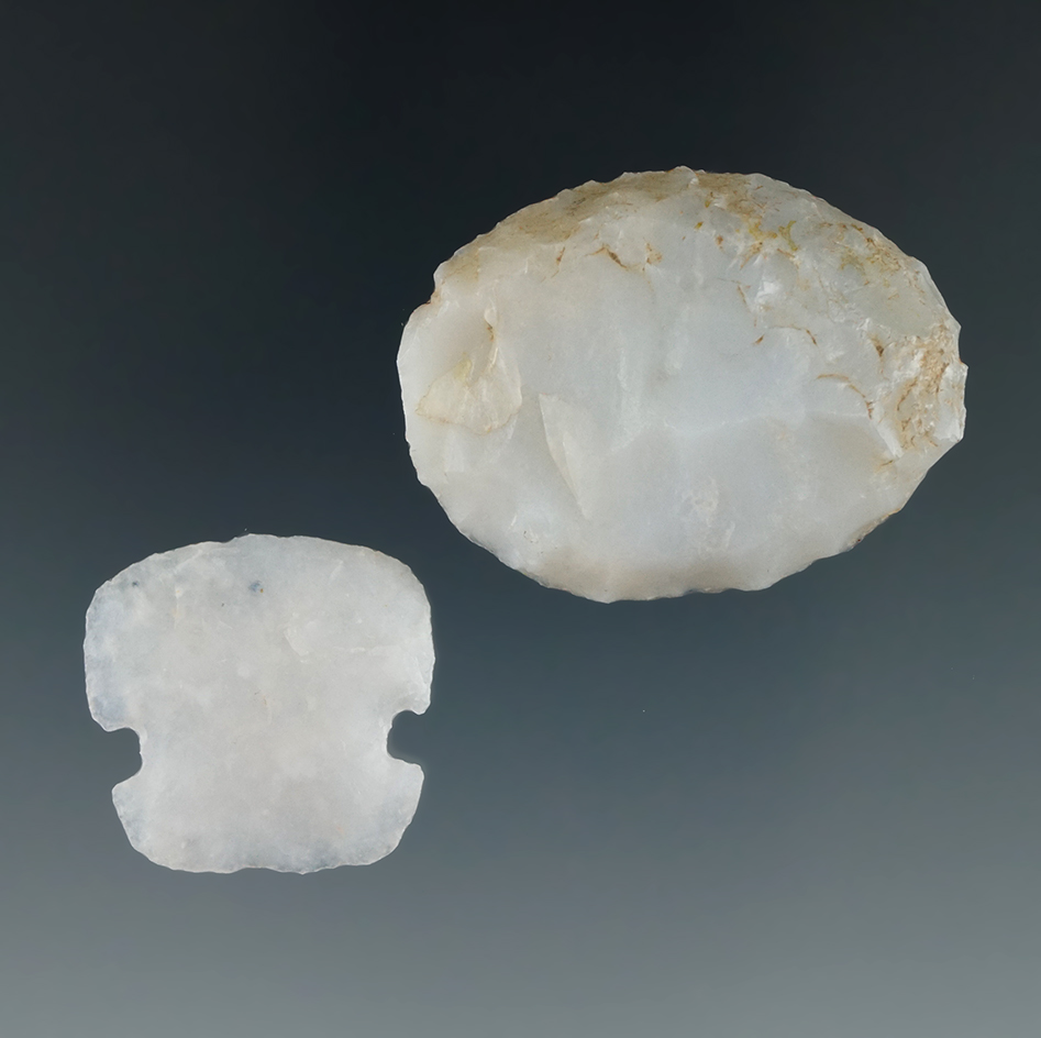 Nice pair of scrapers, largest is 1 1/2" found in Arizona.