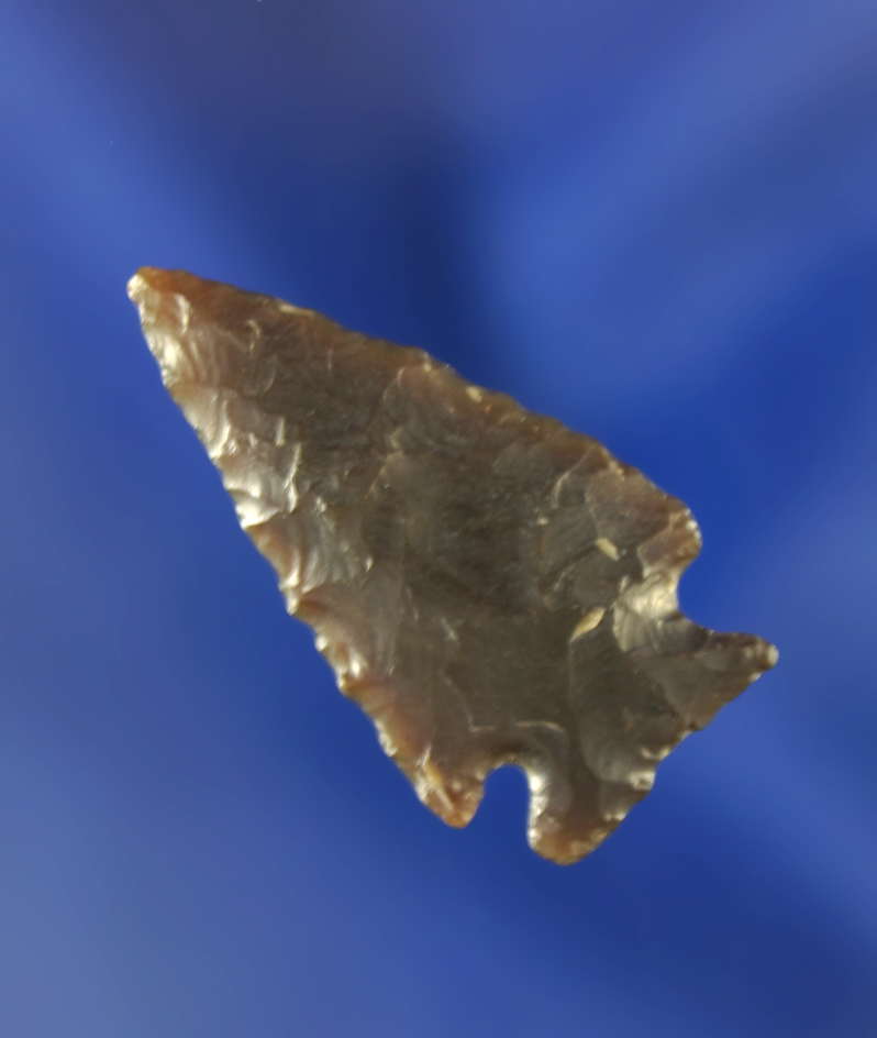 1 3/16" Pelican Lake that is nicely styled from a flake of high quality material. Wyoming.