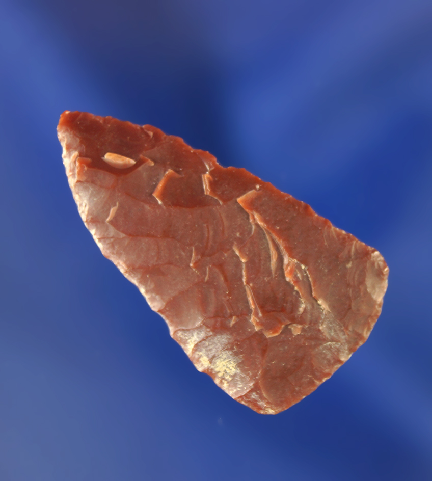 1 5/16" heavily patinated knife made from attractive material. Wyoming.