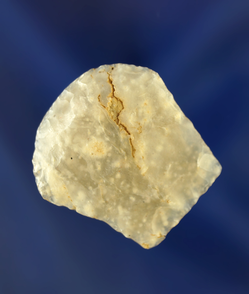 Nicely styled 1 1/16" hafted scraper. Wyoming.