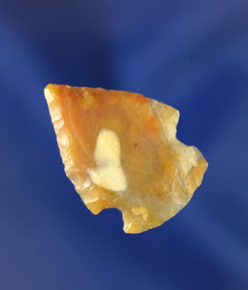 1 1/16" Besant that is nicely made off a flake of beautifully translucent multicolored material. WY