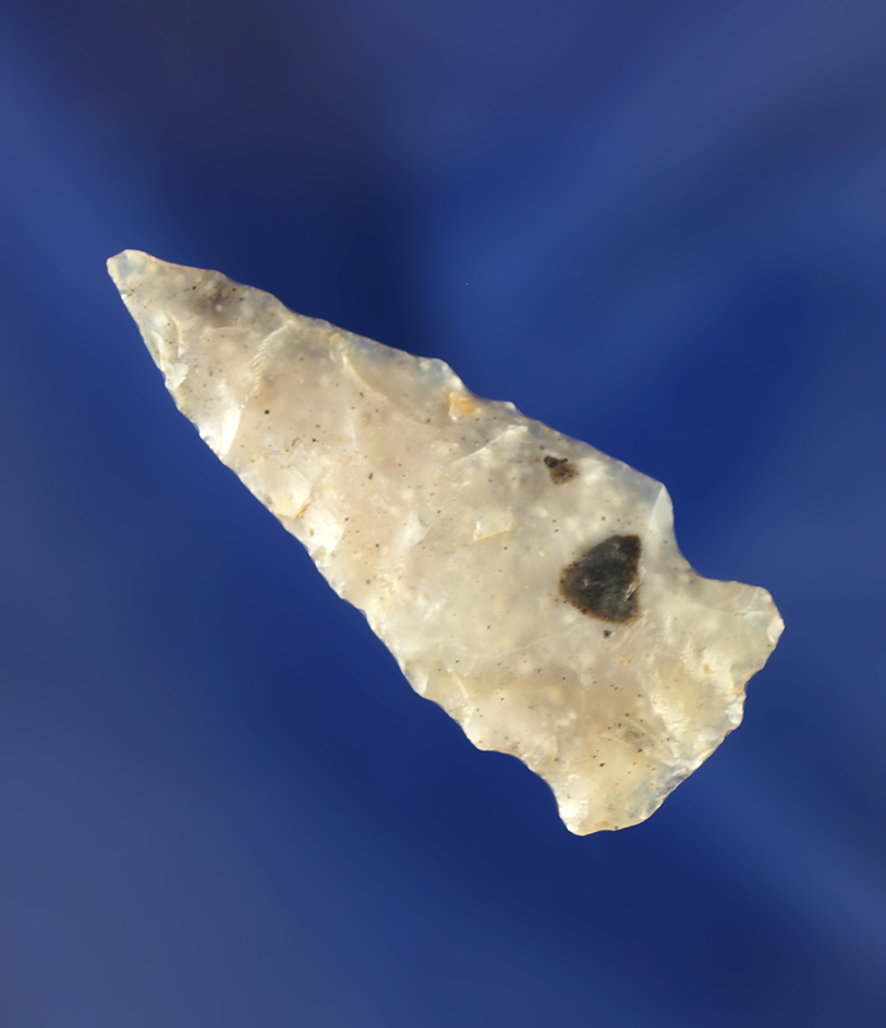 1 3/8" Besant made from highly translucent multicolored agate that is well patinated. Wyoming.