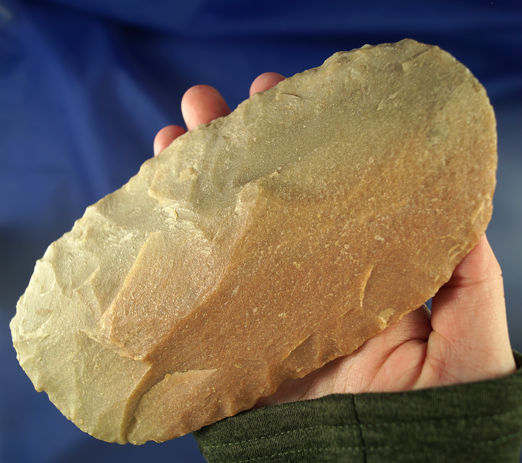 Very large 6 3/4 bi-facially flaked preform. Wyoming.