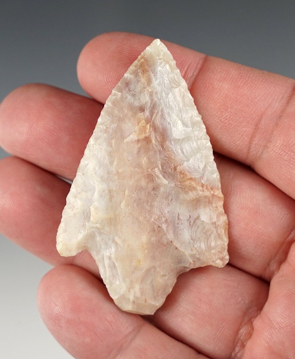 Nicely made 2 7/16" Marion made from Agatized Coral. Found in Hernando Co., Florida.