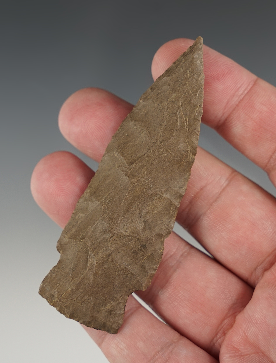 Well made 3 3/8"Bakers Creek found in Humpherys Co., Tennessee.