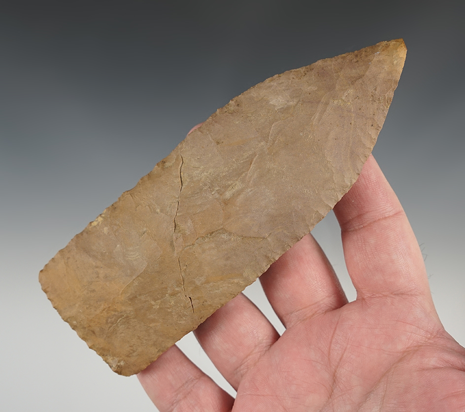 5 13/16" Large Copena found by Dale Pounds, Hardin Co., Tennessee. Broken and glued.