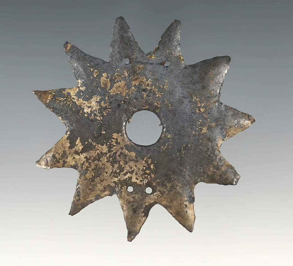 Rare 2 3/8" Inca Silver Sun/Star Pendant found in Peru.