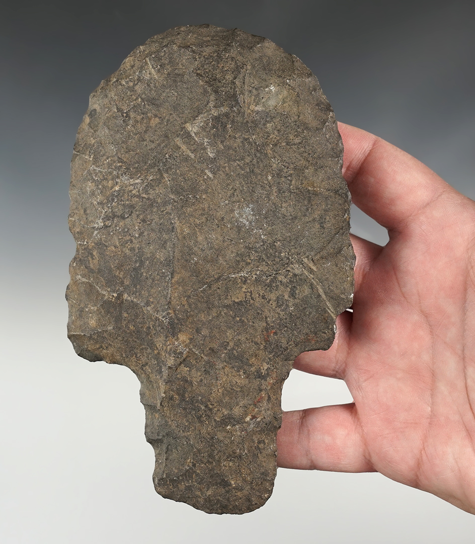 Unique 6 5/16" Stemmed Hoe found in Butler Co., Ohio in 1997.