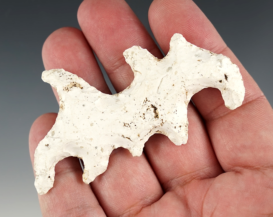 Unique 3 1/4" Mayan Eccentric found in Guatemala/Belize, Circa AD 600-900. Bennett COA.