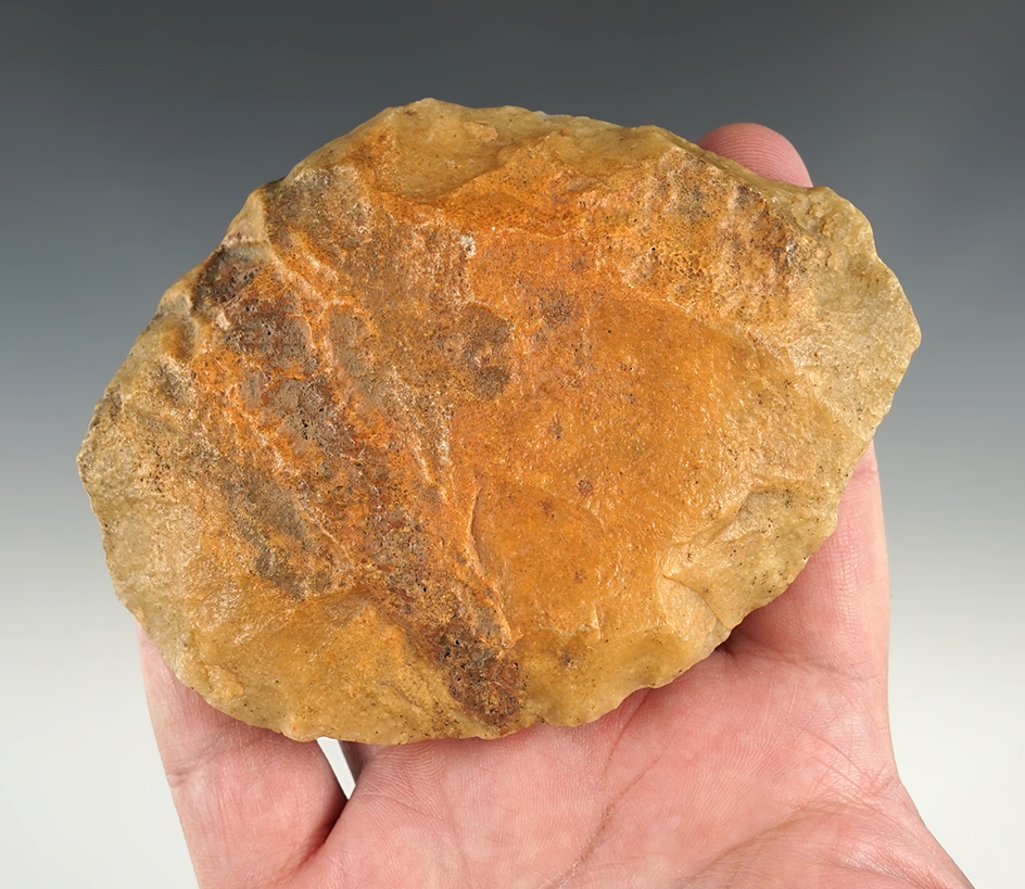 4 1/2 Paleolithic Knife found in Saudi Arabia in 1890. Ex. Len Weidner, Bill Marend collections.